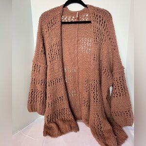 Free People Pink Cardigan